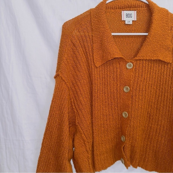 BDG Urban Outfitters Brown Knit Long Sleeve Oversized Cardigan Sweater size SM - Picture 3 of 6